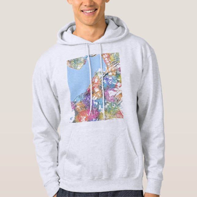 Sudadera Mapa de la ciudad de Esmirna Turquía (Anverso)