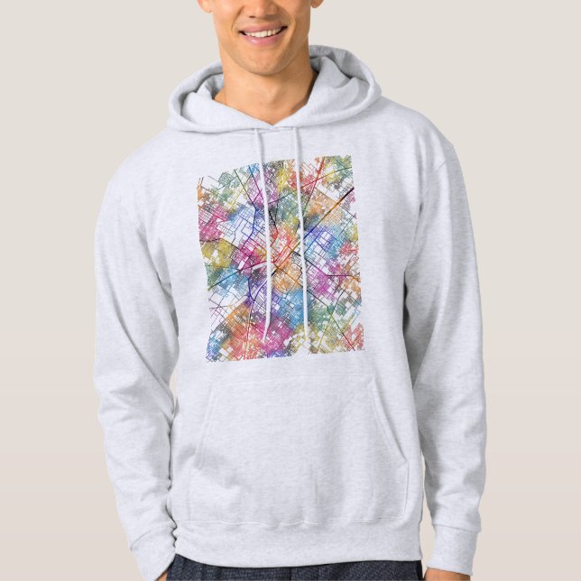 Sudadera Mapa de la ciudad de Faisalabad Pakistán (Anverso)