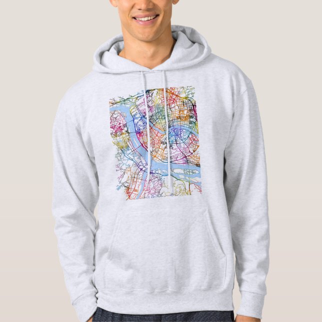 Sudadera Mapa de la ciudad de Fuzhou China (Anverso)