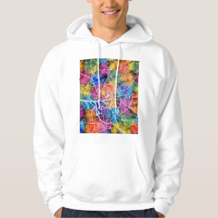 Sudadera Mapa de la ciudad de Hamburgo Alemania