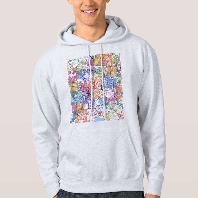 Sudadera Mapa de la ciudad de Indore Madhya Pradesh (Anverso)
