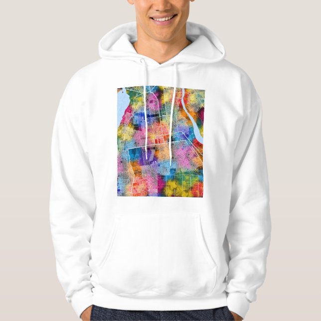 Sudadera Mapa de la ciudad de Jartum Sudán (Anverso)