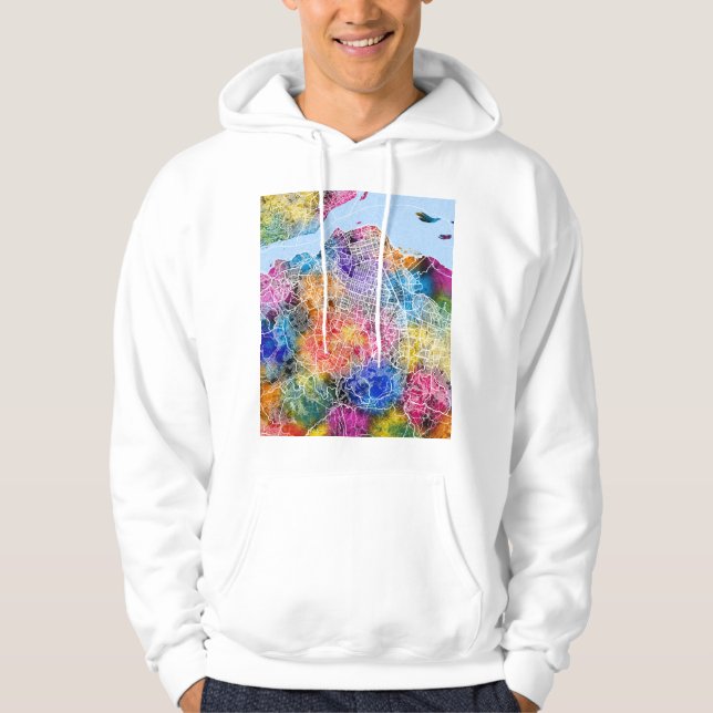 Sudadera Mapa de la ciudad de Kinshasa RD Congo (Anverso)