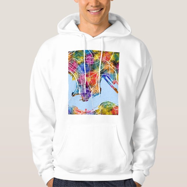 Sudadera Mapa de la ciudad de Kowloon Hong Kong (Anverso)