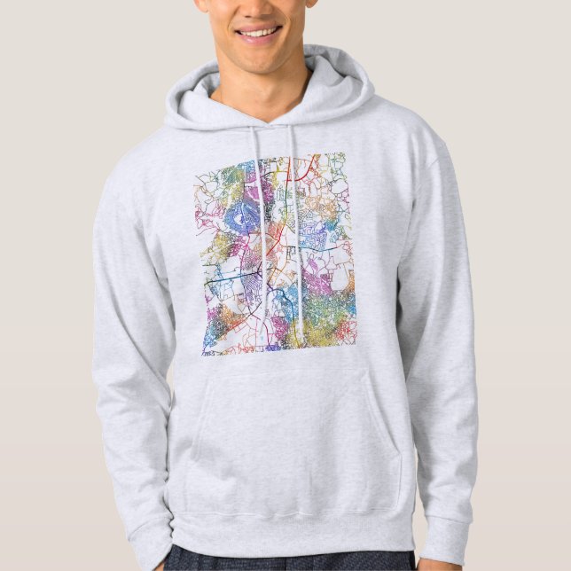 Sudadera Mapa de la ciudad de Lilongwe Malawi (Anverso)
