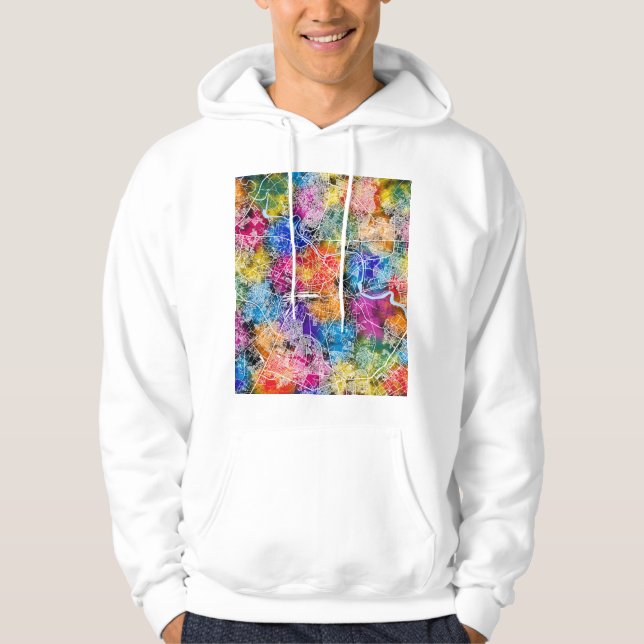 Sudadera Mapa de la ciudad de Lucknow Uttar Pradesh (Anverso)