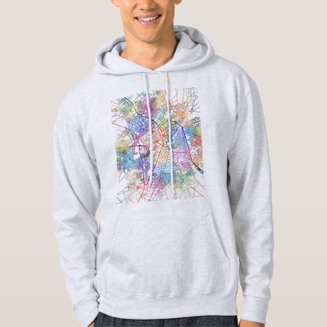 Sudadera Mapa de la ciudad de Maiduguri Nigeria (Anverso)