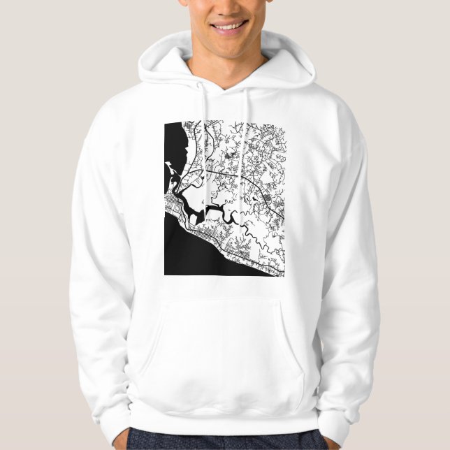 Sudadera Mapa de la ciudad de Monrovia Liberia (Anverso)