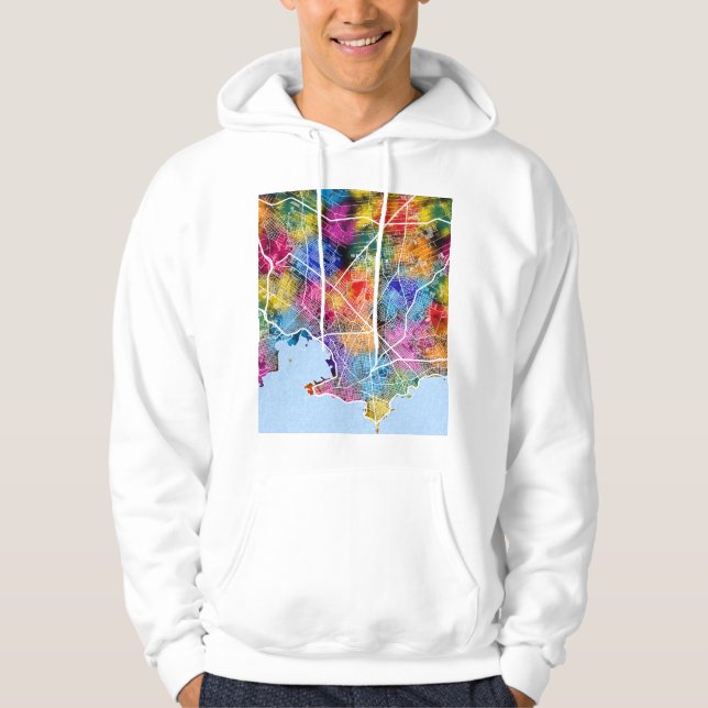 Sudadera Mapa de la ciudad de Montevideo Uruguay (Anverso)