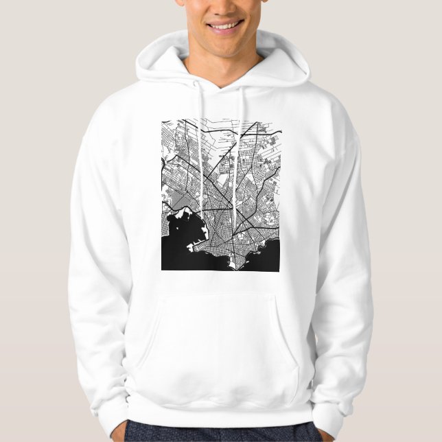 Sudadera Mapa de la ciudad de Montevideo Uruguay (Anverso)