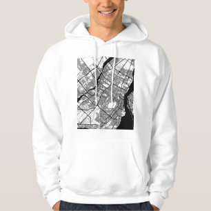 Sudadera Mapa de la ciudad de Montreal Quebec Canadá