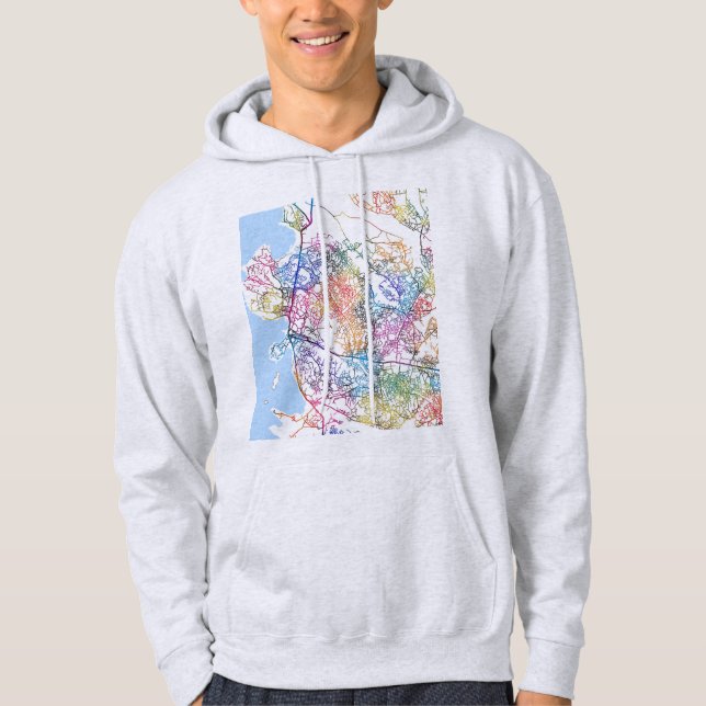 Sudadera Mapa de la ciudad de Mwanza Tanzania (Anverso)