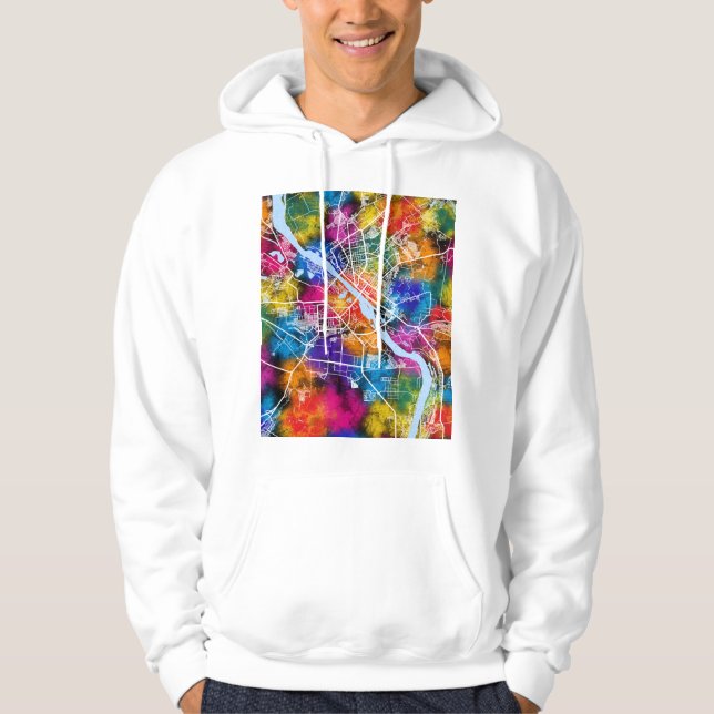Sudadera Mapa de la ciudad de Novosibirsk Rusia (Anverso)