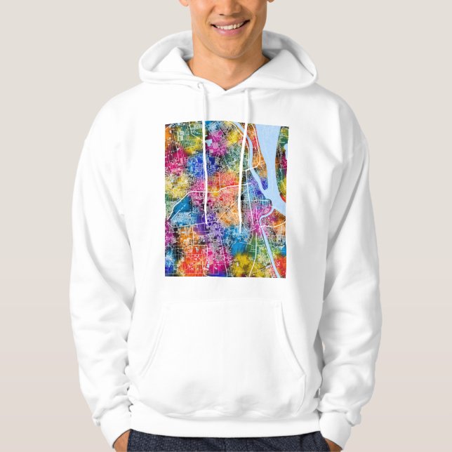 Sudadera Mapa de la ciudad de Phnom Penh Camboya (Anverso)