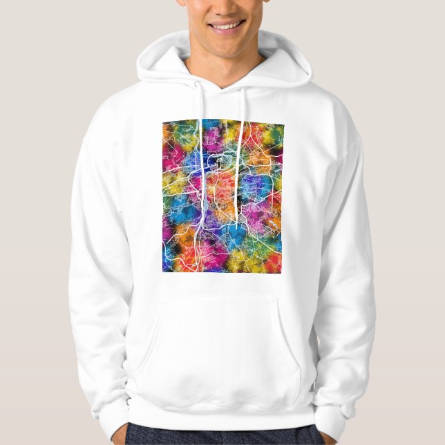 Sudadera Mapa de la ciudad de Praga Chequia (Anverso)