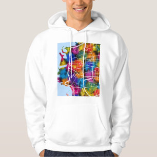 Sudadera Mapa de la ciudad de Ras Beirut Líbano