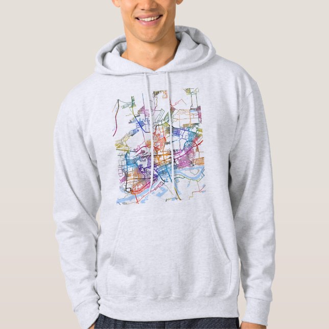 Sudadera Mapa de la ciudad de Rostov del Don Rusia (Anverso)