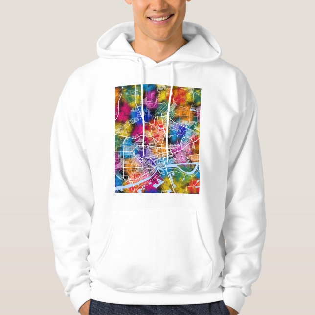 Sudadera Mapa de la ciudad de Rostov del Don Rusia (Anverso)