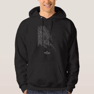 Sudadera mapa de la ciudad de san jose california Homenaje