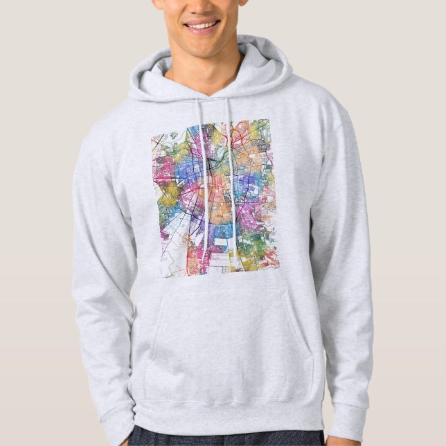 Sudadera Mapa de la ciudad de Santiago de Chile (Anverso)