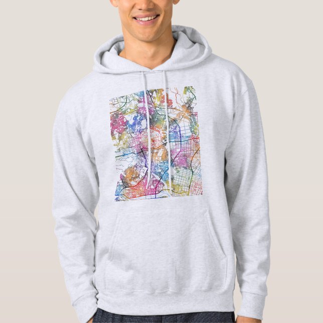 Sudadera Mapa de la ciudad de Sendai Japón (Anverso)