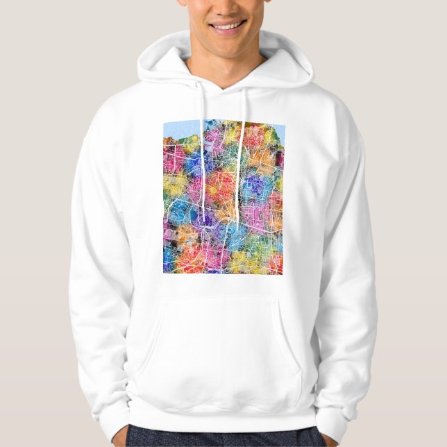 Sudadera Mapa de la ciudad de Surabaya Indonesia (Anverso)