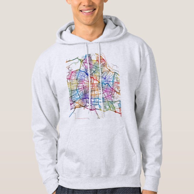 Sudadera Mapa de la ciudad de Tabriz Irán (Anverso)
