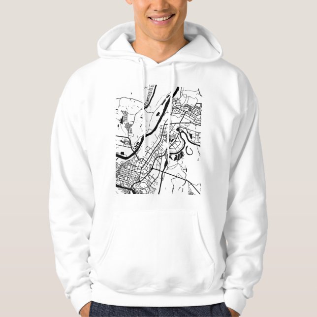 Sudadera Mapa de la ciudad de Ufa Rusia (Anverso)