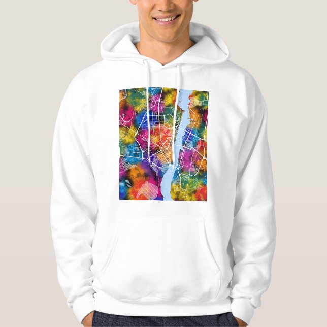 Sudadera Mapa de la ciudad de Voronezh Rusia (Anverso)