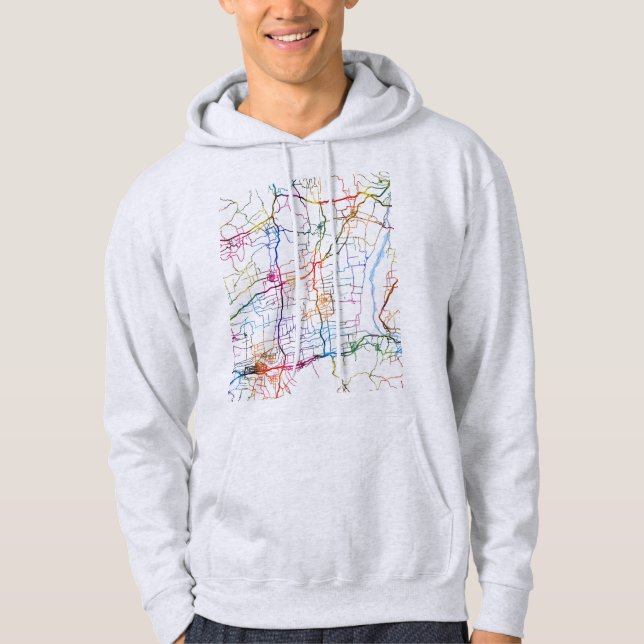 Sudadera Mapa de la ciudad de Weinan China (Anverso)