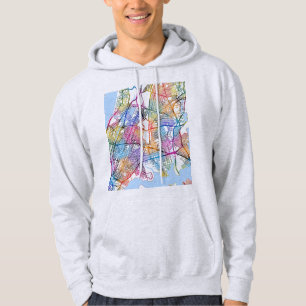 Sudadera Mapa de la ciudad del Bronx EE. UU.