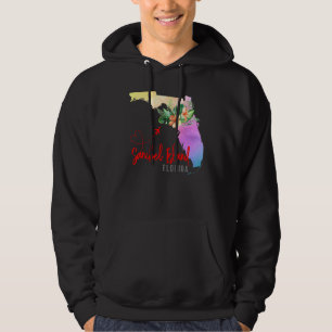 Sudadera Mapa de la Isla Sanibel Coincidente Vacaciones Fam