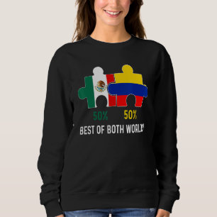 Sudadera Mapa de la mitad de la bandera mexicana en Colombi