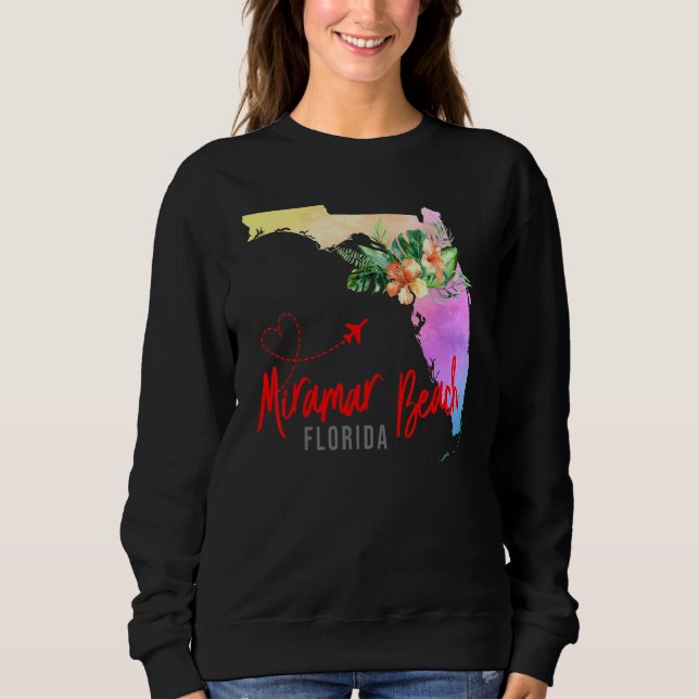 Sudadera Mapa de la playa de Miramar que coincide con unas  (Anverso)