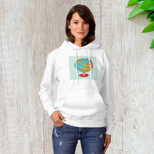 Sudadera Mapa de la Tierra Vintage del Ilustracion Retro Gl