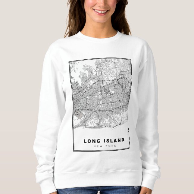 Sudadera Mapa de Long Island (Anverso)