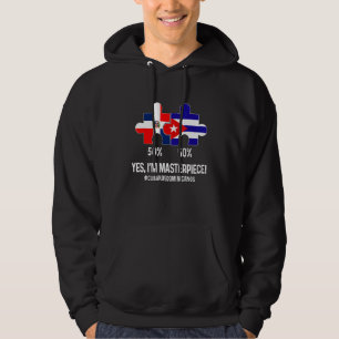 Sudadera Mapa de media bandera dominicana cubana combinada