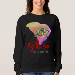 Sudadera Mapa de Myrtle Beach Vacaciones Familia Chicas coi