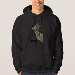 Sudadera Mapa de Perú Mandala Vintage Peruana Suramérica Co
