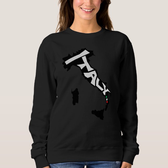 Sudadera Mapa de Retro Italia (Anverso)