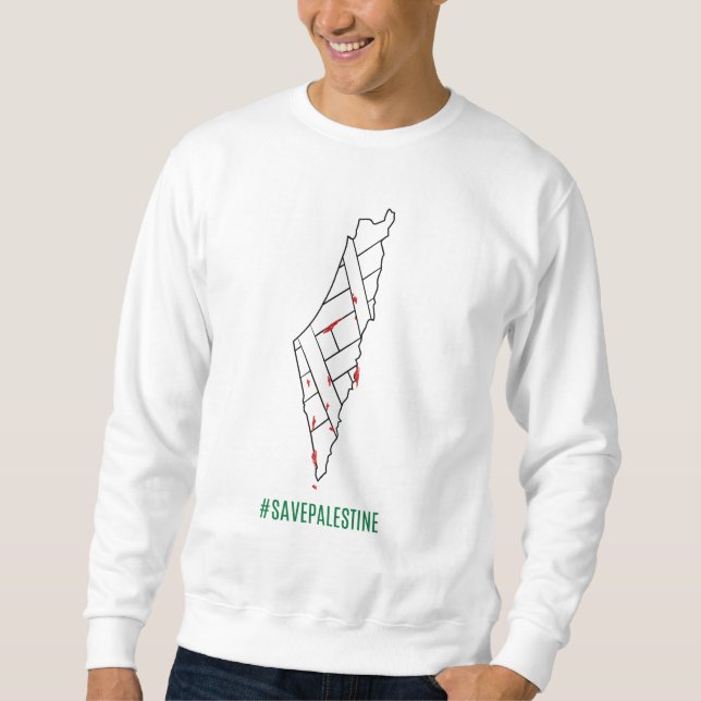 Sudadera Mapa de sangrado de Save Palestine - Libertad para (Anverso)