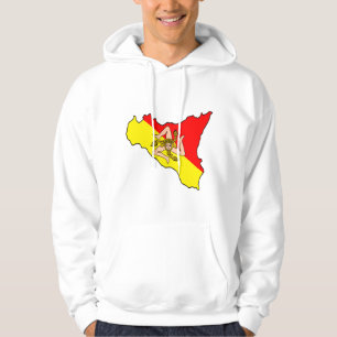 Sudadera Mapa de Sicilia con Símbolo de Trinacria