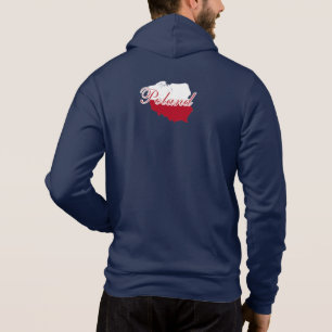Sudadera Mapa de Souvenir de la bandera de Polonia Moderna