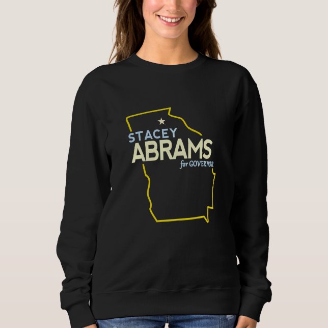 Sudadera Mapa de Stacey Abrams de la carrera para gobernado (Anverso)