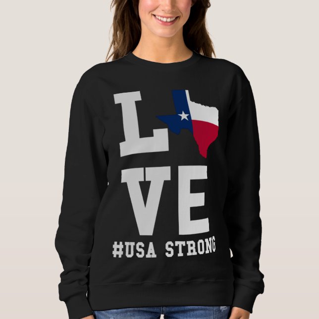 Sudadera Mapa de Texas Gráfico USA Diseños gráficos (Anverso)