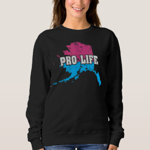 Sudadera Mapa de tierras Bandera de Aborto de Alaska Estata
