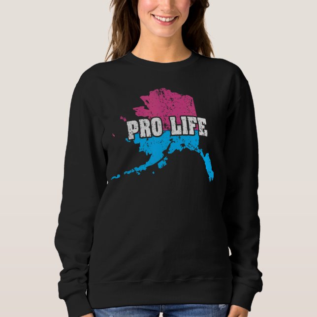 Sudadera Mapa de tierras Bandera de Aborto de Alaska Estata (Anverso)
