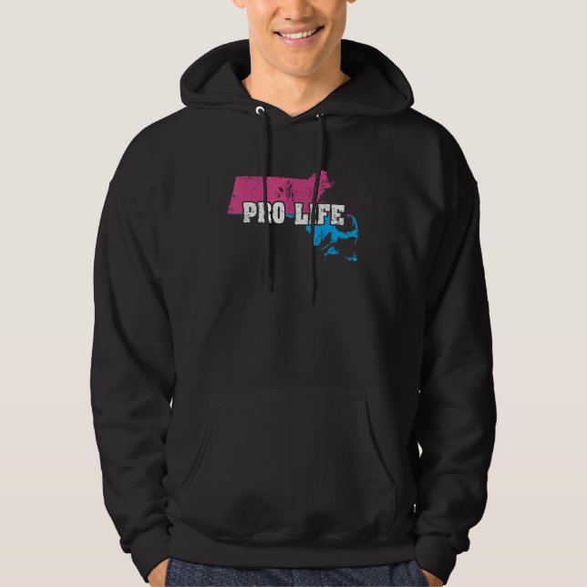 Sudadera Mapa de tierras Bandera de Aborto de Massachusetts (Anverso)