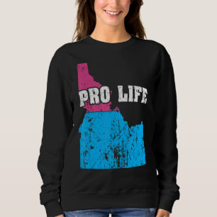 Sudadera Mapa de tierras Bandera de Aborto Idaho de Estados