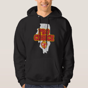 Sudadera Mapa de tierras Us Estado Illinois Aborto Feminist